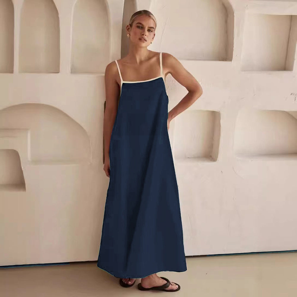Olivia - Robe longue d'été à fines bretelles
