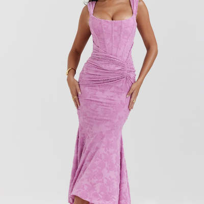 Isadora - Robe bustier en dentelle ivoire