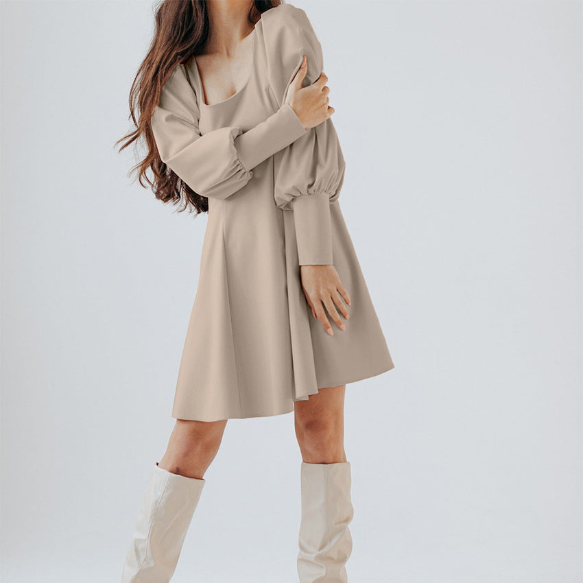 Sofia - Robe élégante à manches bouffantes