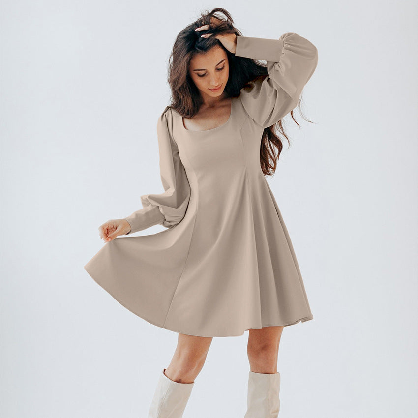 Sofia - Robe élégante à manches bouffantes