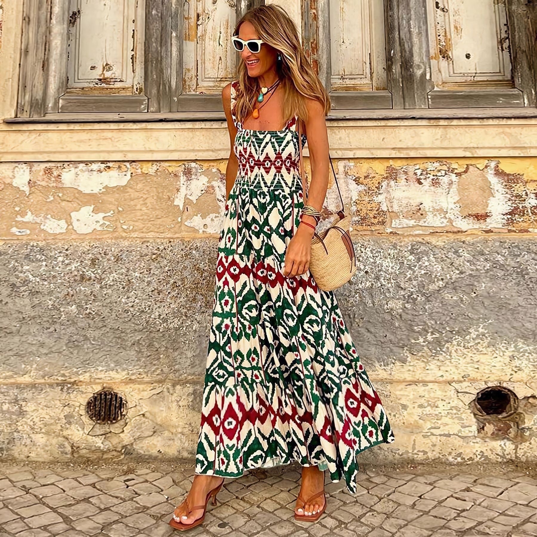 Sabrina - Robe bohème à imprimé tribal