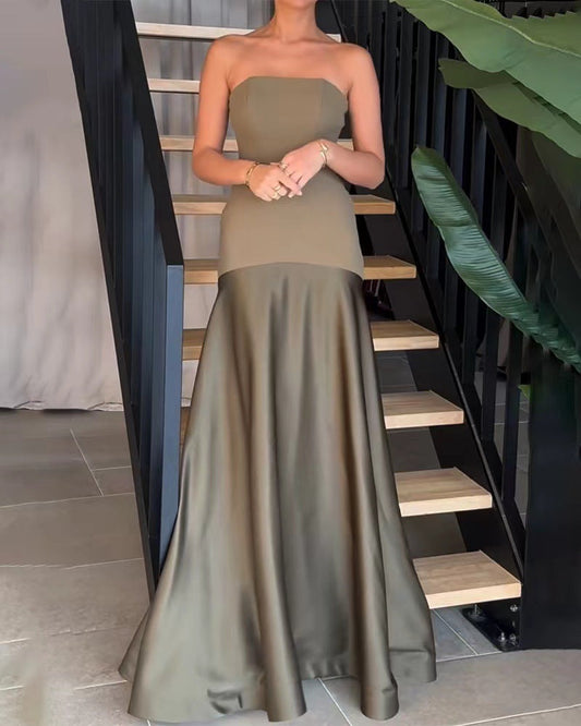 Helena - Robe longue à bretelles pour briller au printemps