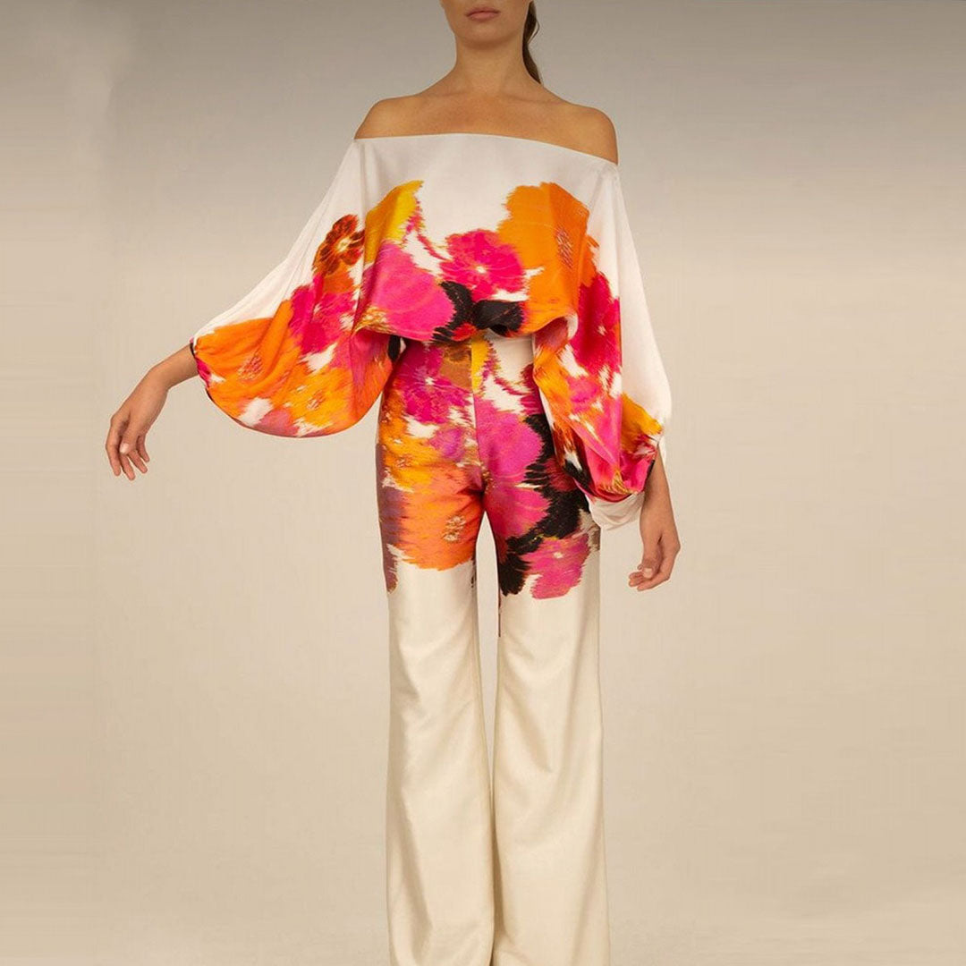 Aurélie - Off-shoulder floral jumpsuit