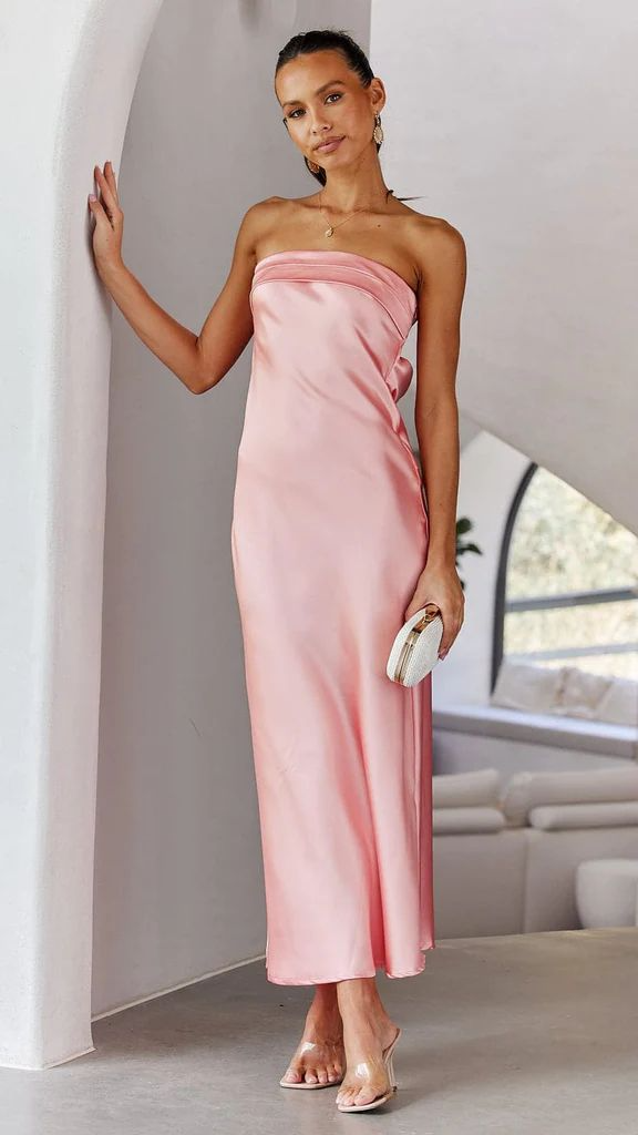 Émeraude - Robe longue bustier satinée verte