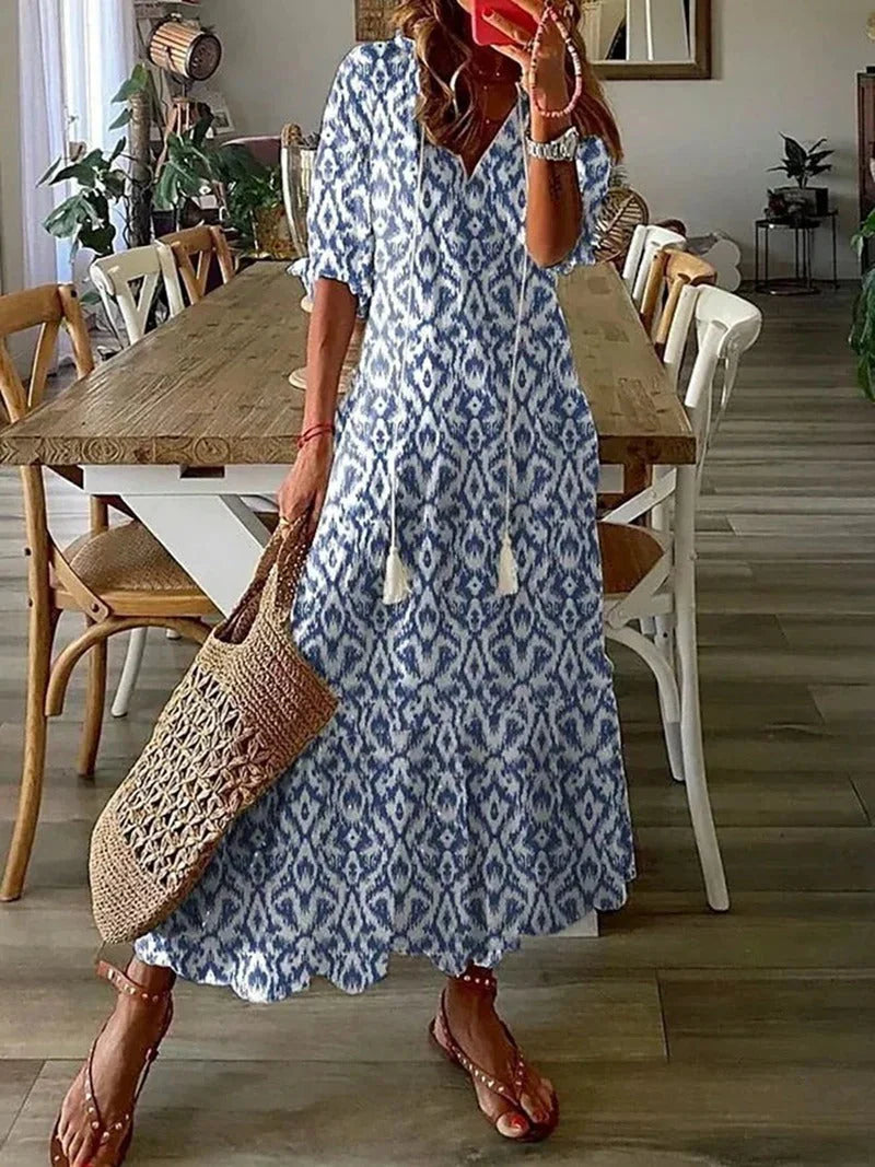 Florence - Robe longue fluide à fleurs