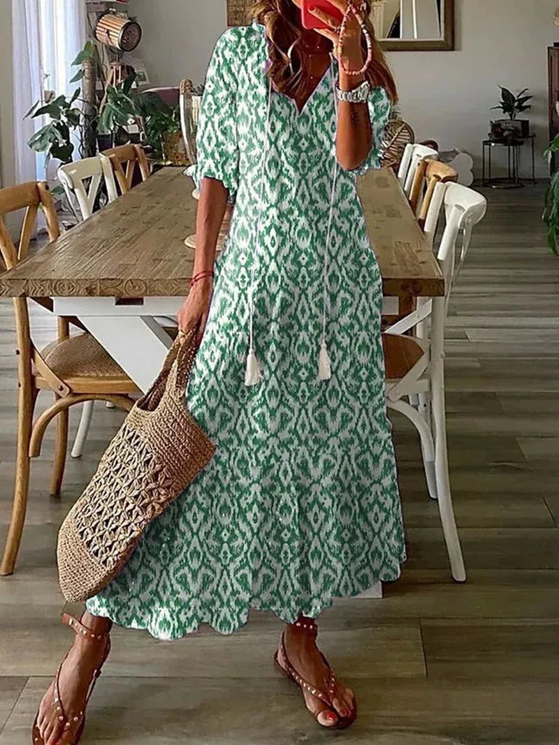 Florence - Robe longue fluide à fleurs