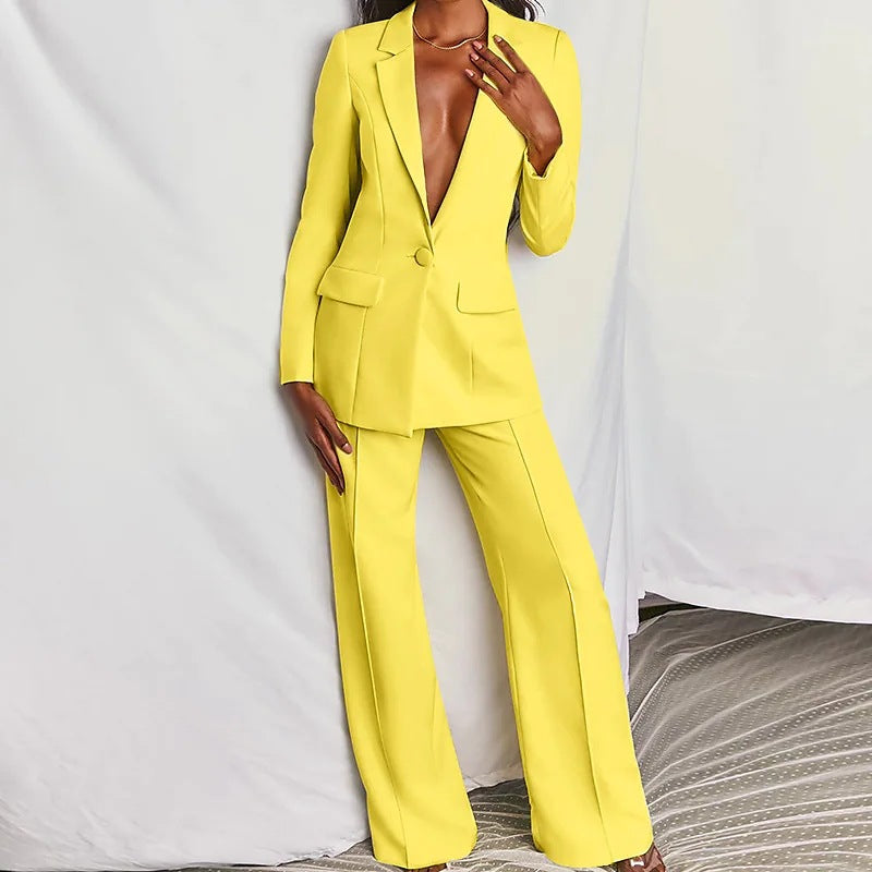 Jacqueline - Ensemble pantalon-veste élégant femme