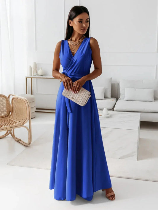 Léa - Robe longue portefeuille élégante