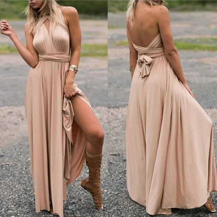 Livia - Robe longue dos nu polyvalente