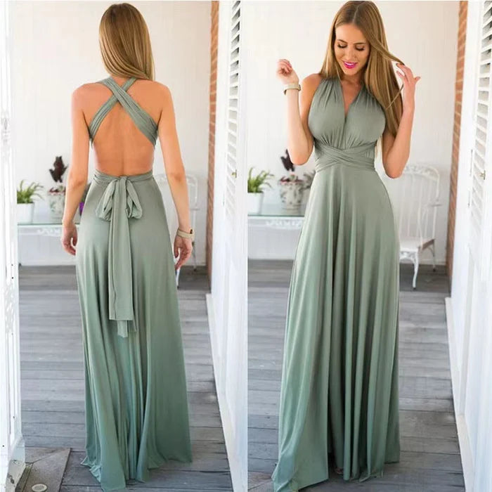 Livia - Robe longue dos nu polyvalente
