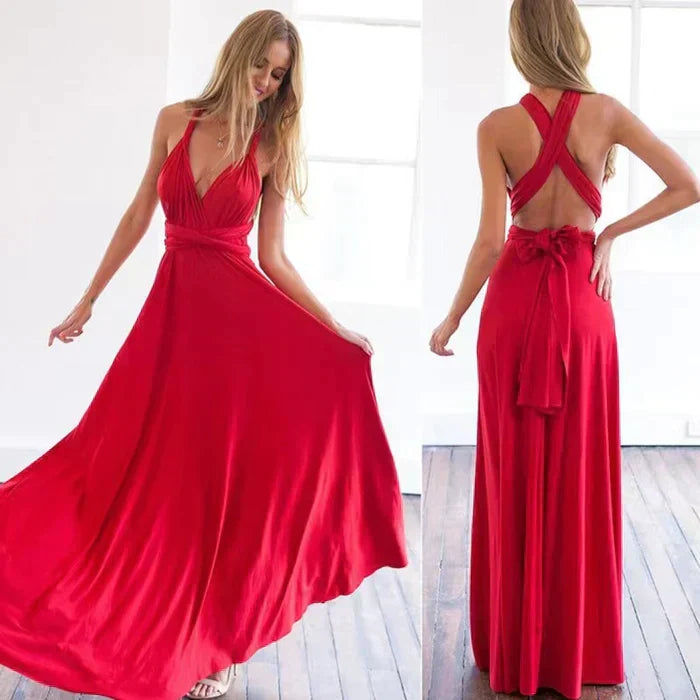 Livia - Robe longue dos nu polyvalente