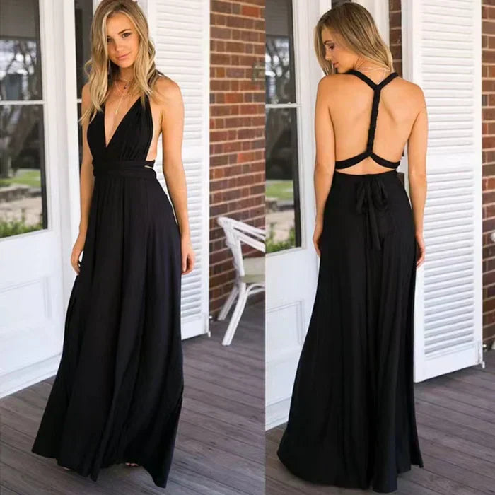 Livia - Robe longue dos nu polyvalente