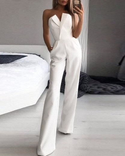 Marie-Claire - Combinaison bustier blanche élégante