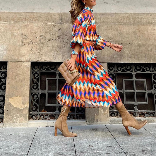 Adriana | Robe midi imprimée