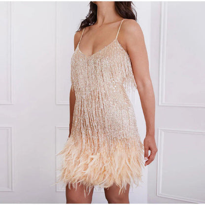 Samba - Robe courte à franges glamour
