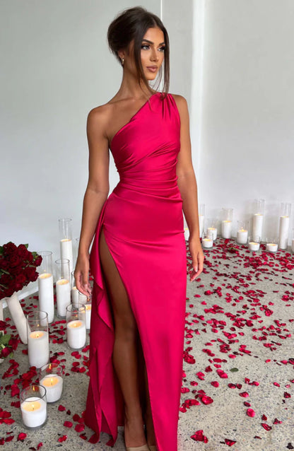 Soraya - Robe longue fendue asymétrique